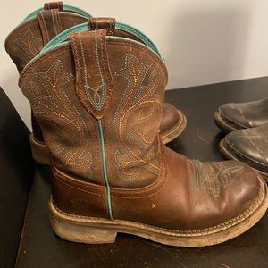 Ariat fatbaby teal & brown boots